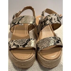 Steve Madden Snake Print Platform Sandals